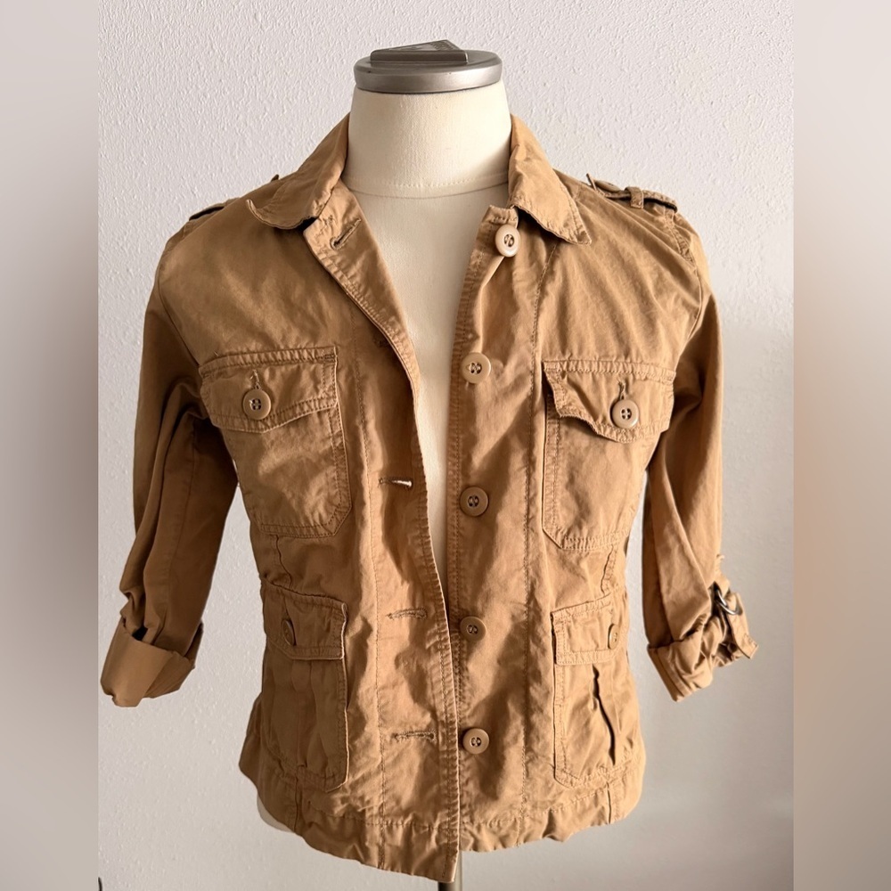 Lucky Brand Women's Cotton Tan Utility Jacket Small